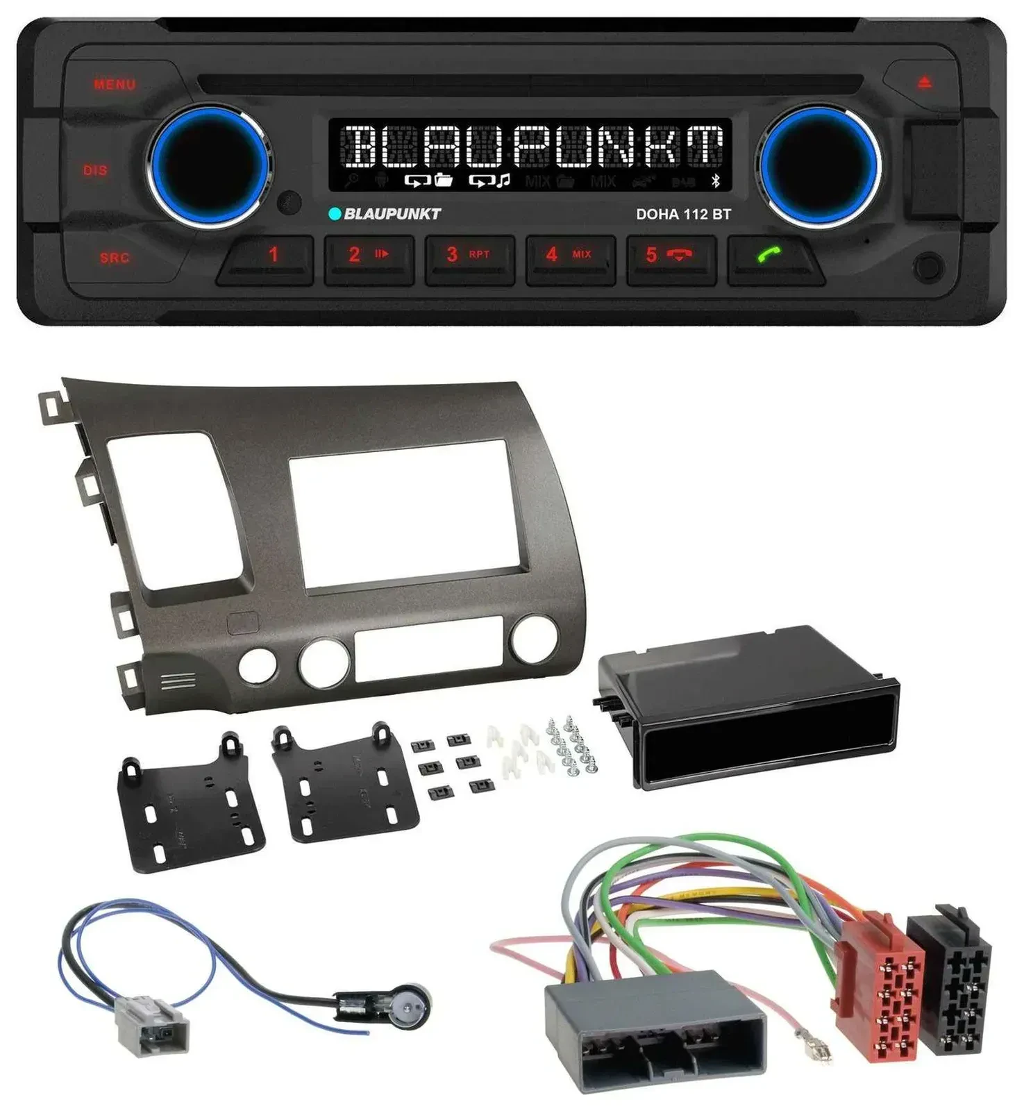 Blaupunkt AUX MP3 CD Bluetooth USB Autoradio für Honda Civic Hybrid FD3 06-10 an