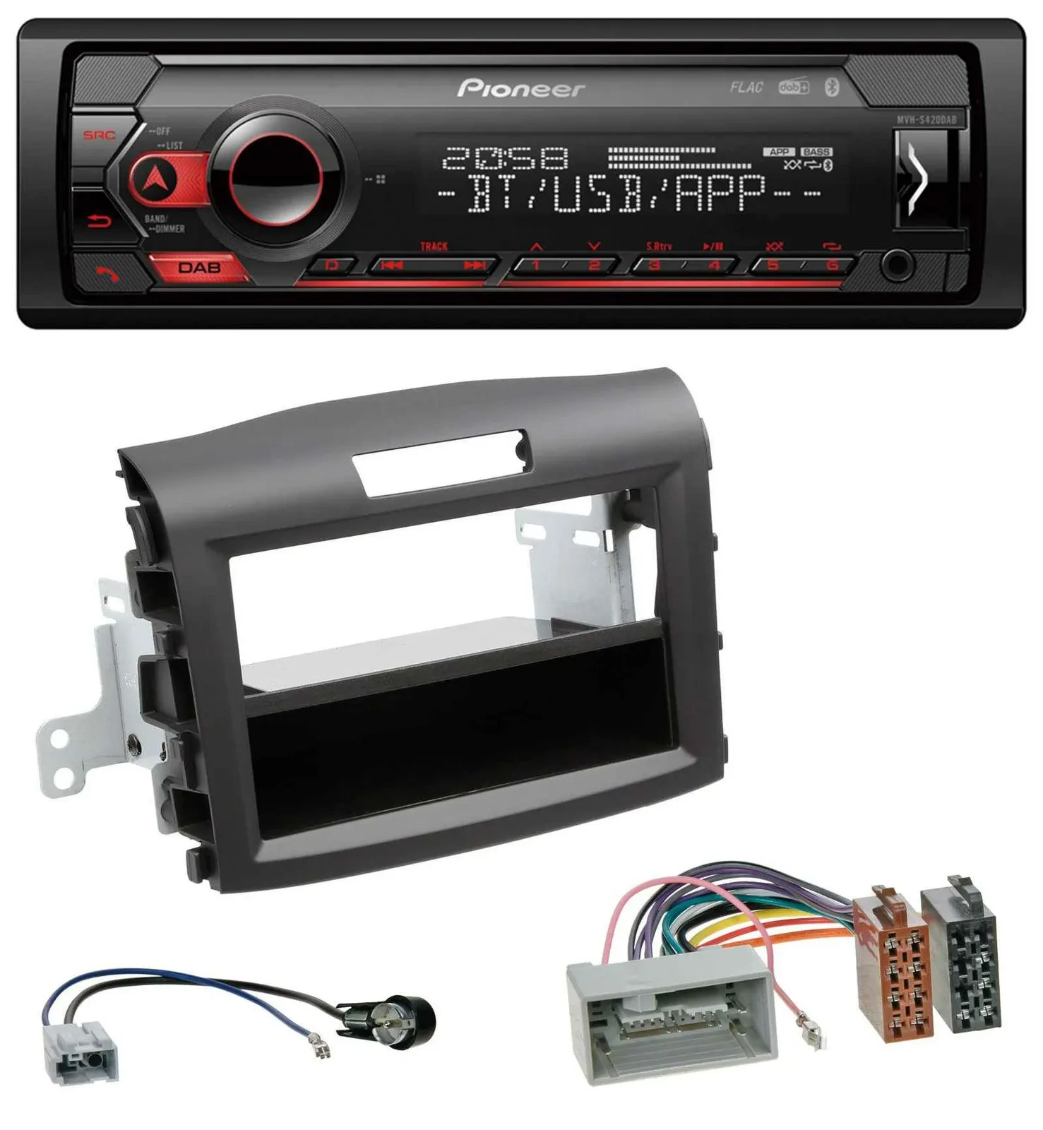 Pioneer MP3 USB DAB Bluetooth Autoradio für Honda CR-V (ab 2013)