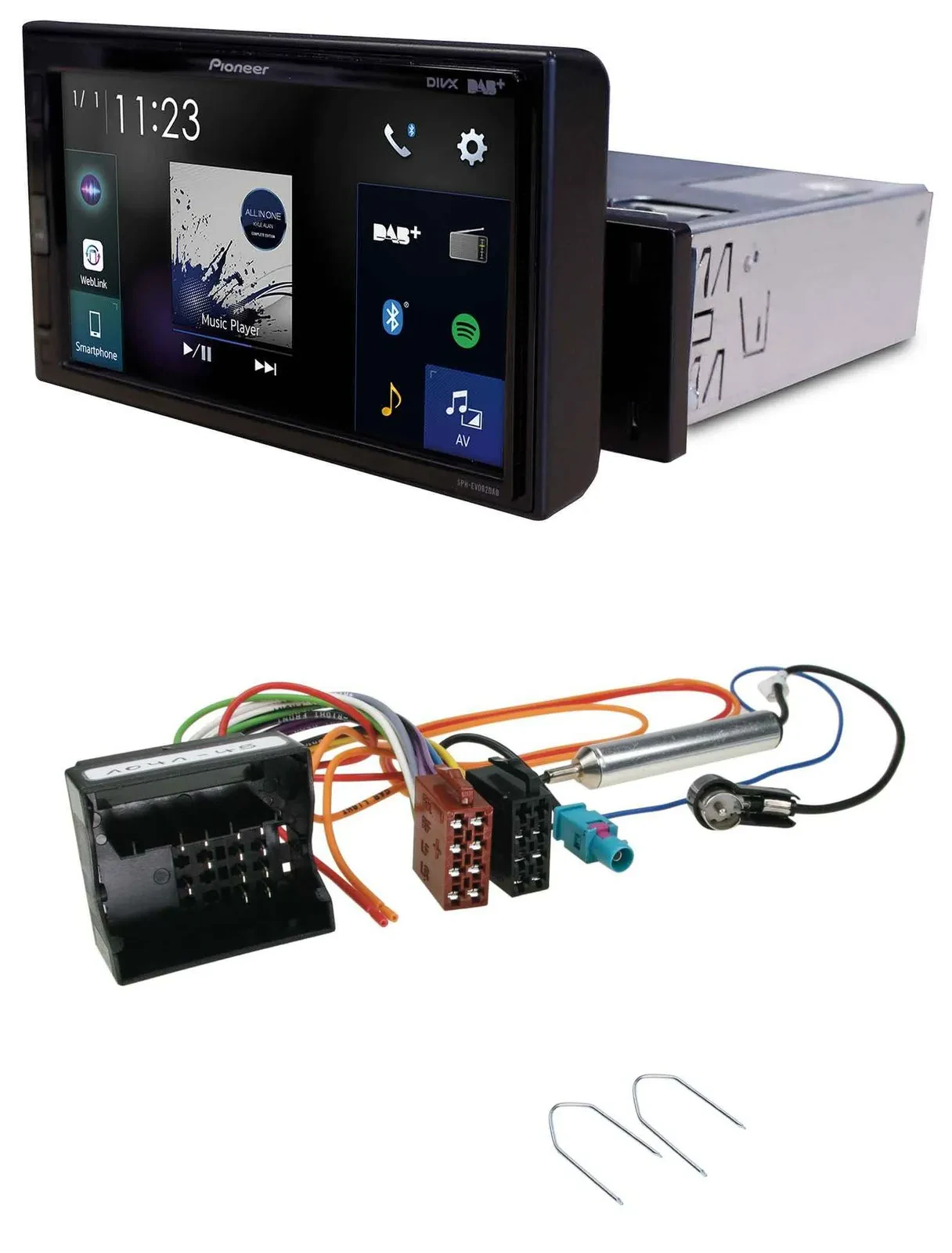 Pioneer DAB MP3 Bluetooth USB Autoradio für Peugeot Expert ab 2016 Traveller ab