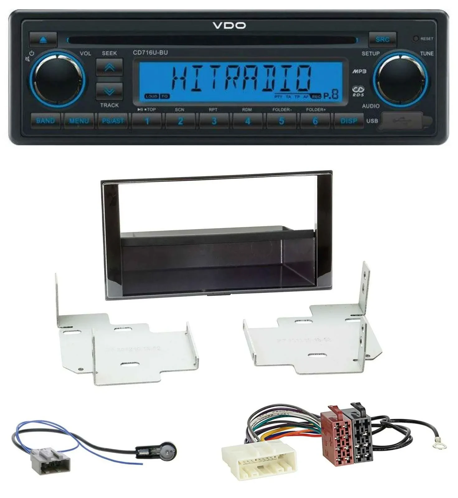 VDO AUX MP3 1DIN CD USB Autoradio für Nissan Micra, Note (ab 2013)