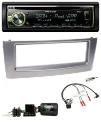 Pioneer DAB USB MP3 Lenkrad CD Autoradio für Fiat Grande Punto 2006-2010 grau