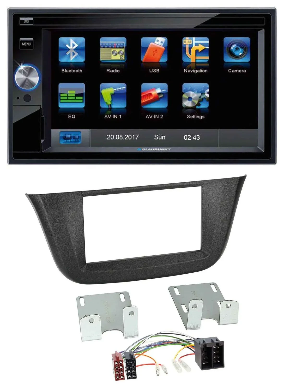 Blaupunkt SD Bluetooth 2DIN MP3 USB AUX Autoradio für Iveco Daily (ab 2014)