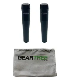 Barton B507A The Tone Ranger Dynamic Instrument Microphone, 2Pack w Polish Cloth