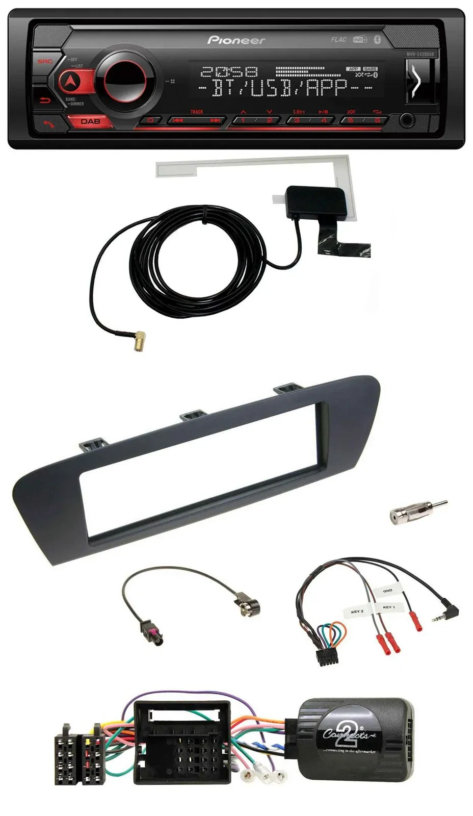Автомагнитола Pioneer DAB, USB, Bluetooth для Renault Grand Scenic (с 2009)