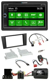 Blaupunkt Bluetooth 2DIN Lenkrad DAB USB TMC Navigation für Audi A4 99-01 BOSE V