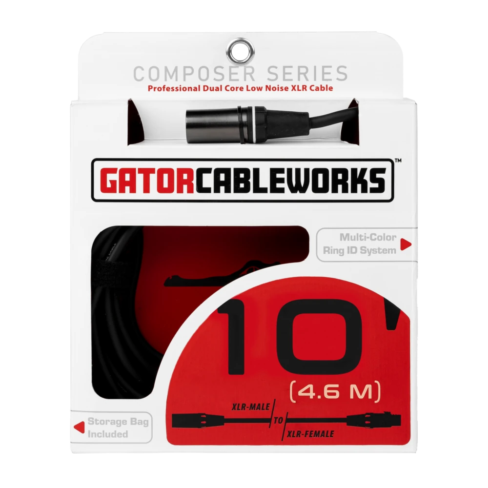 Микрофонный кабель Gator GCWC-XLR-10 Composer Series Black 4.6 м