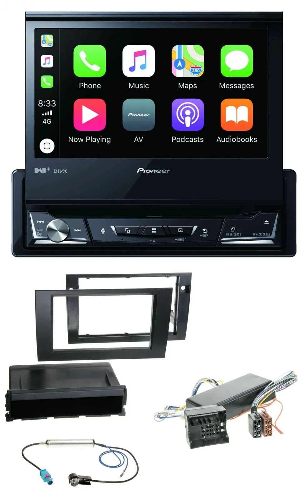 Pioneer DVD Bluetooth DAB USB MP3 Autoradio für Audi A4 99-01 B5 Symphony Bose A