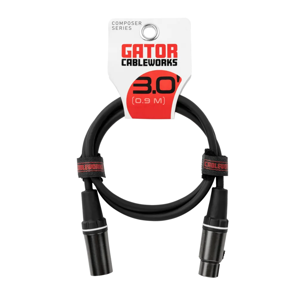 Микрофонный кабель Gator GCWC-XLR-03 Composer Series Black 0.9 м