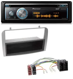 Автомагнитола для Alfa Romeo 147/GT Pioneer MP3 DAB USB CD Bluetooth, серебристая