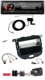 Pioneer MP3 Lenkrad CD DAB USB Autoradio für Hyundai i10 09-13 schwarz Rubber To