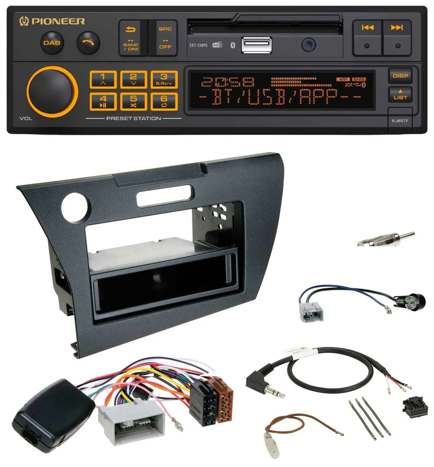 Автомагнитола Pioneer DAB USB Bluetooth для Honda CR-Z 2010–2013 с поддержкой управления на руле