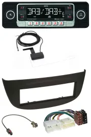 Dietz DAB Bluetooth USB MP3 Autoradio für Renault Twingo ab 2012 schwarz