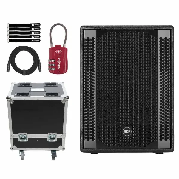 RCF SUB 702-AS II 12" Powered Subwoofer with ProX Flight Case Package