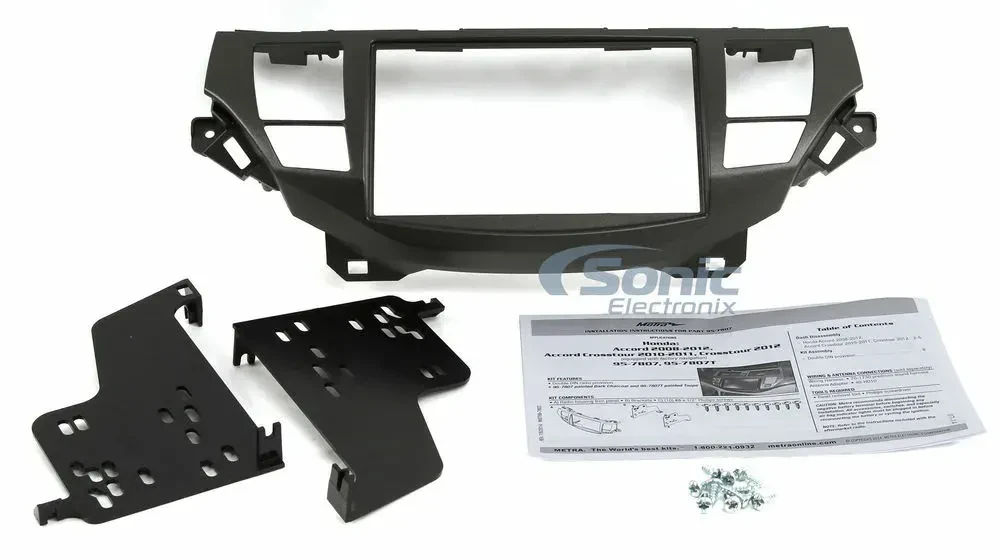 Metra 95-7807 ISO Double DIN Radio Installation Kit for Select 2008-2012 Honda