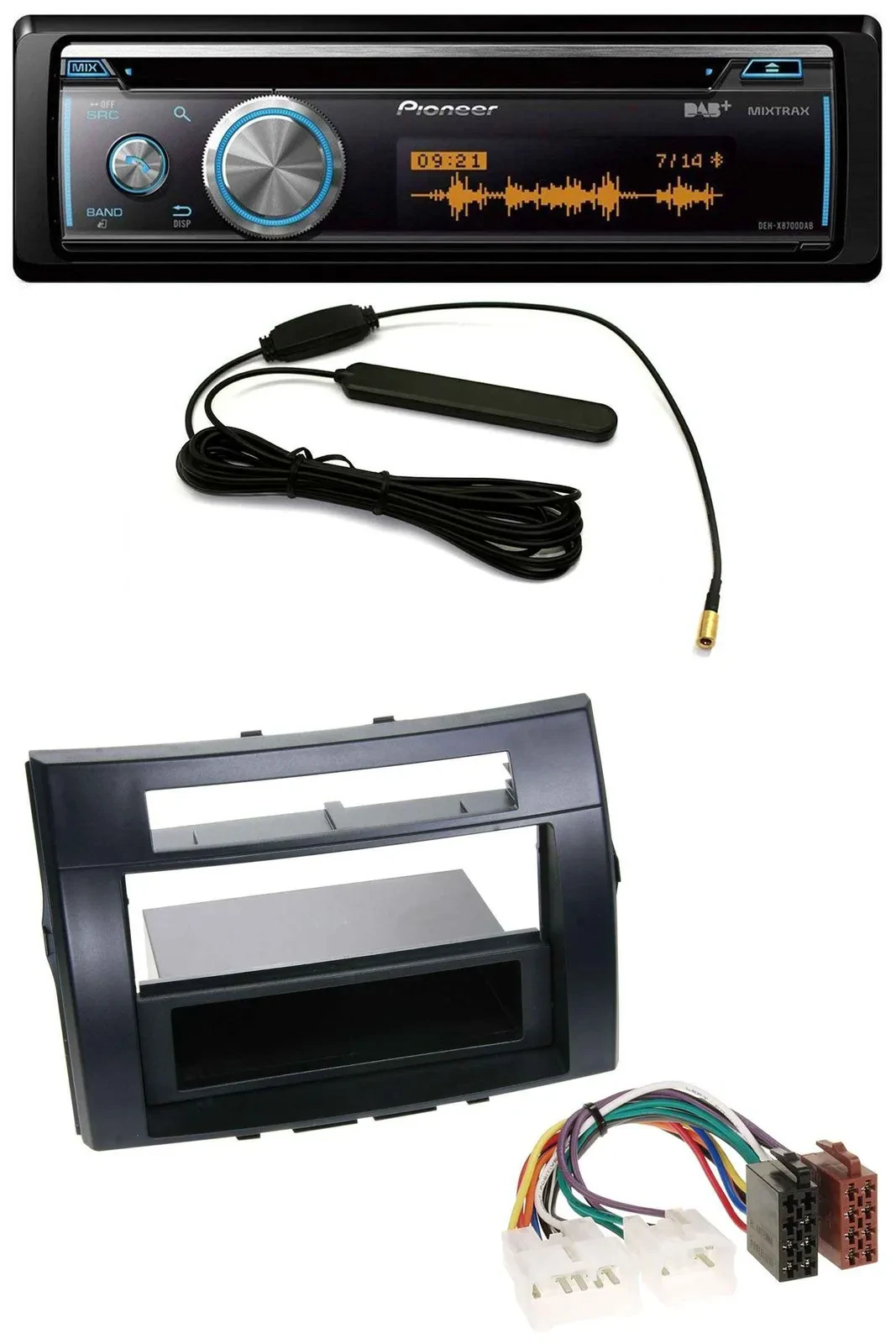 Pioneer CD USB Bluetooth DAB MP3 Autoradio für Toyota Corolla Verso 04-09 schwar