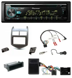Pioneer DAB Lenkrad CD USB Bluetooth Autoradio für Chevrolet Aveo ab 11 dunkelgr