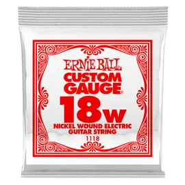 Струна для электрогитары Ernie Ball P01118 Custom gauge, сталь никелированная, калибр 18