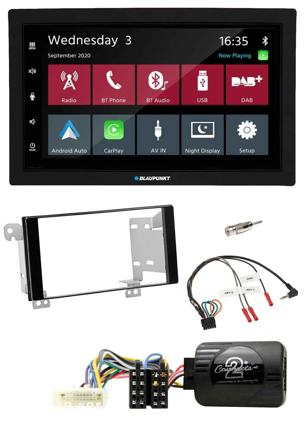 Blaupunkt DAB Bluetooth USB Lenkrad 2DIN Autoradio für Subaru ForesterSJ Impreza