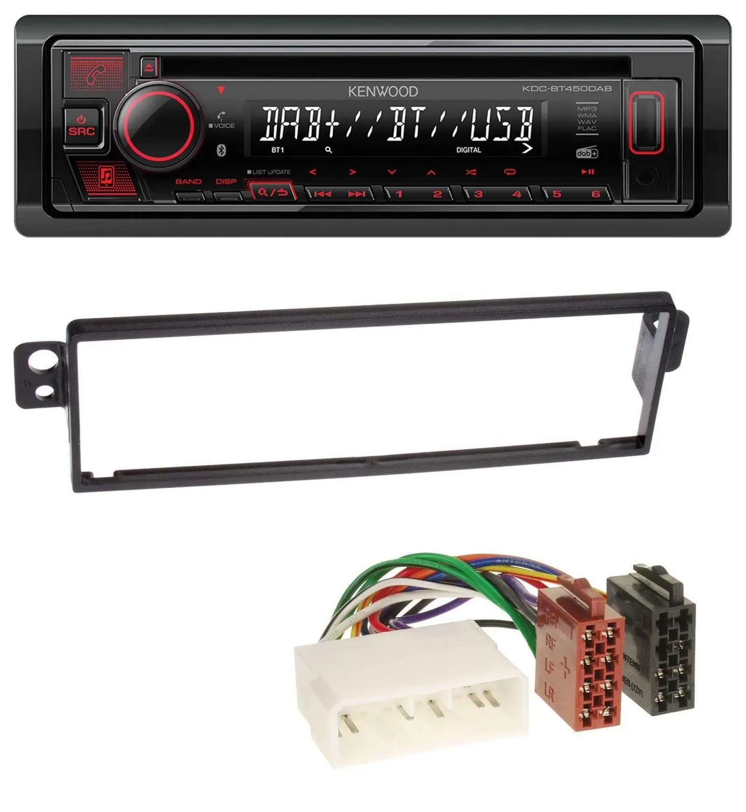 Kenwood MP3 CD USB Bluetooth DAB Autoradio für Chevrolet Kalos KLAS 2004-2007