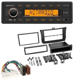 Автомагнитола Continental 1 DIN DAB MP3 AUX USB для Toyota Corolla (с 2009), черный