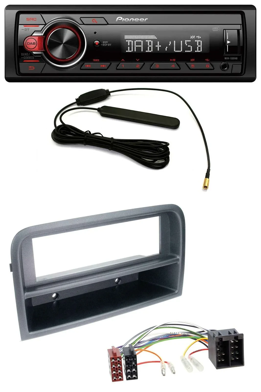 Pioneer MP3 DAB 1DIN AUX USB Autoradio für Fiat Croma (ab 2005)