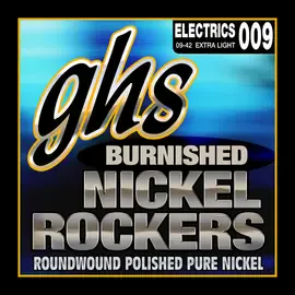 Струны для электрогитары GHS Strings BNR-XL Burnished Nickel Rockers 9-42