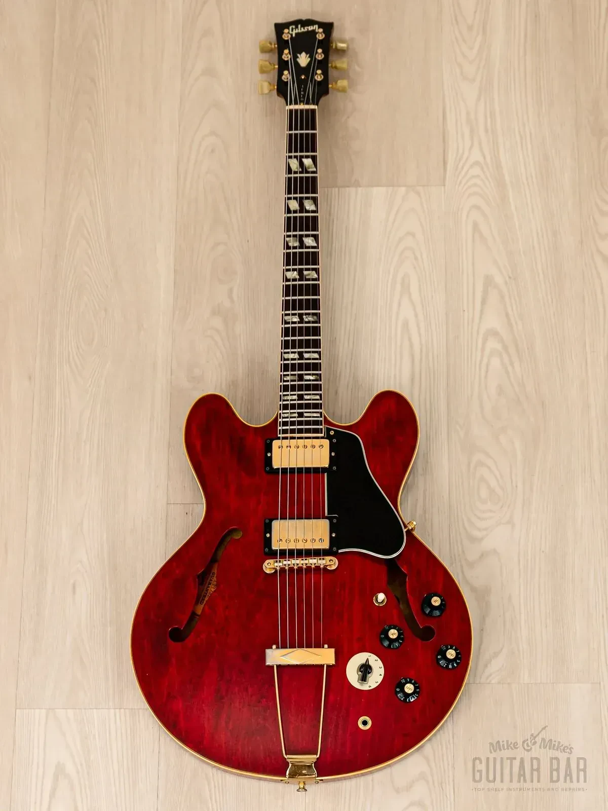 Электрогитара полуакустическая Gibson ES-345 TDC Semi-Hollow HH Cherry w/case USA 1969