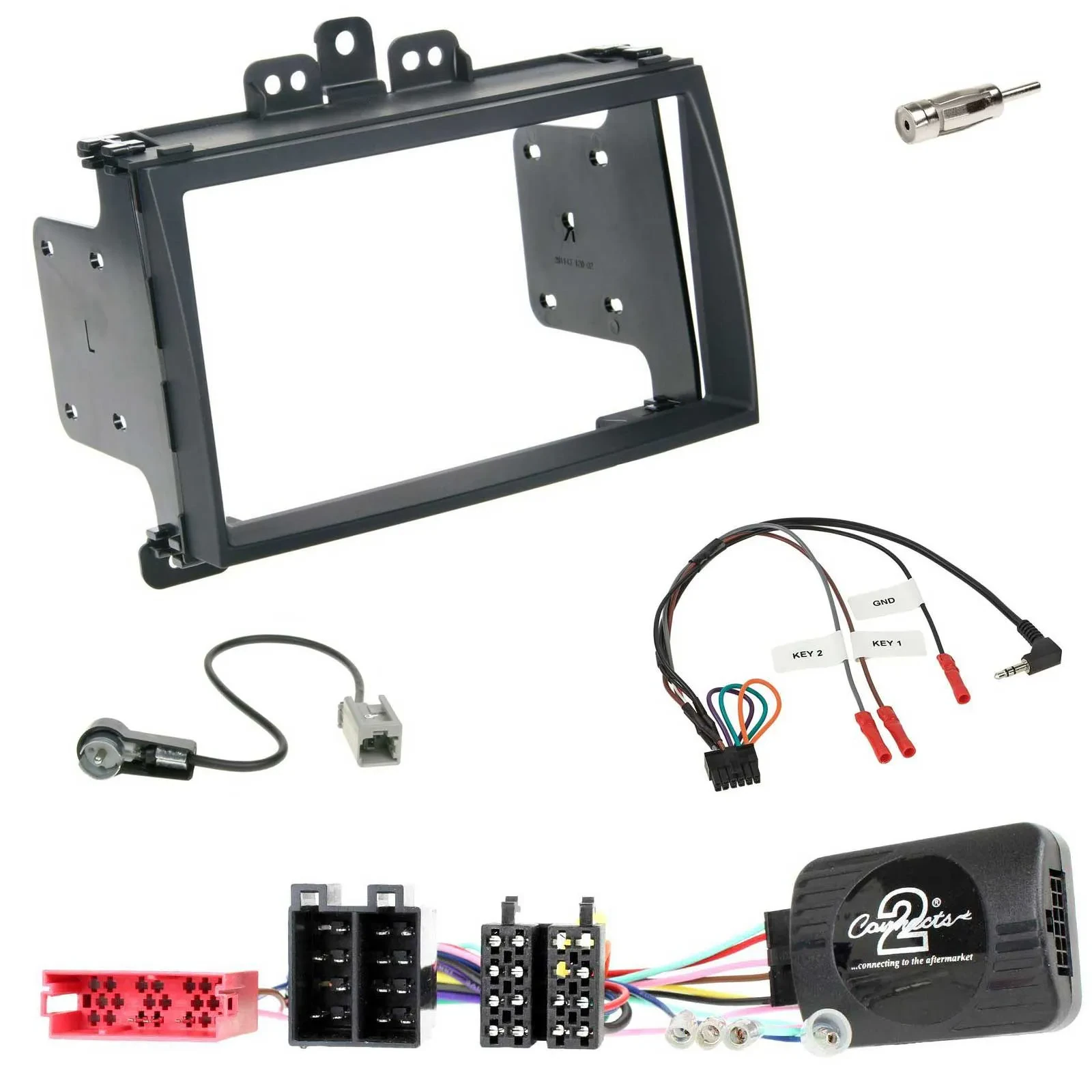 Radioset Lenkradadapter Doppel DIN Autoradio für Hyundai i20 09-12 schwarz