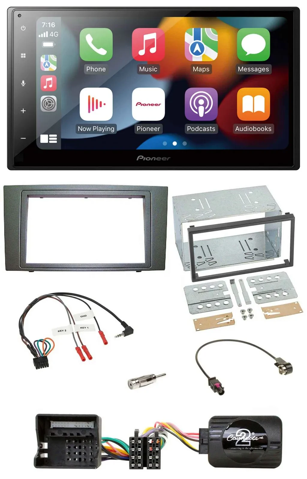 Автомагнитола для Ford Mondeo 2003–2007 Pioneer DAB, Bluetooth, 2-DIN, USB