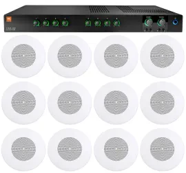 Потолочная акустика JBL CSS8018 White с усилителем (12 штук)
