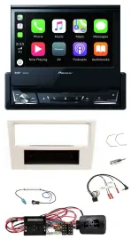 Pioneer DVD Bluetooth DAB USB Lenkrad Autoradio für Opel Corsa D perl-weiss 09-1