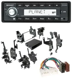 Continental USB MP3 AUX 1DIN Autoradio für Toyota Highlander Matrix RAV 4