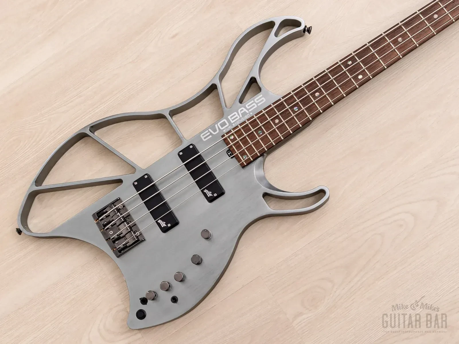 2021 EVO Bass B0101Z-4 Aluminum Body w/ Aguilar Pickups, Flight Case & Tags