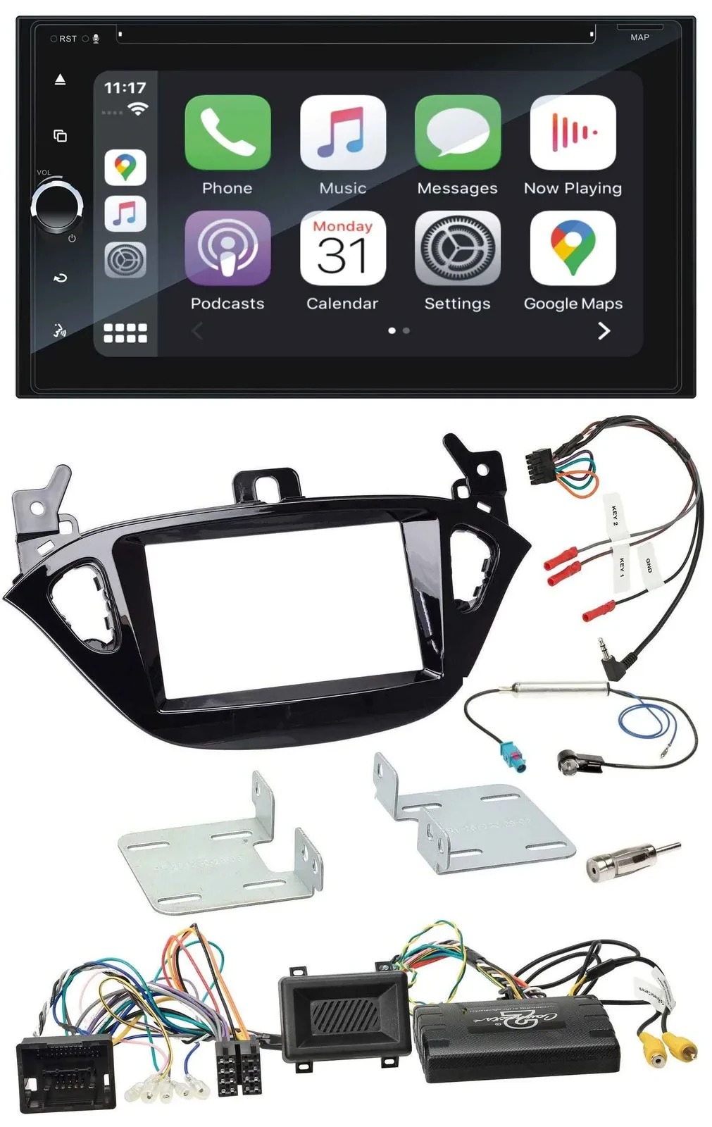 Blaupunkt 2DIN Bluetooth DAB USB DVD Lenkrad Autoradio für Opel Adam Corsa E ab