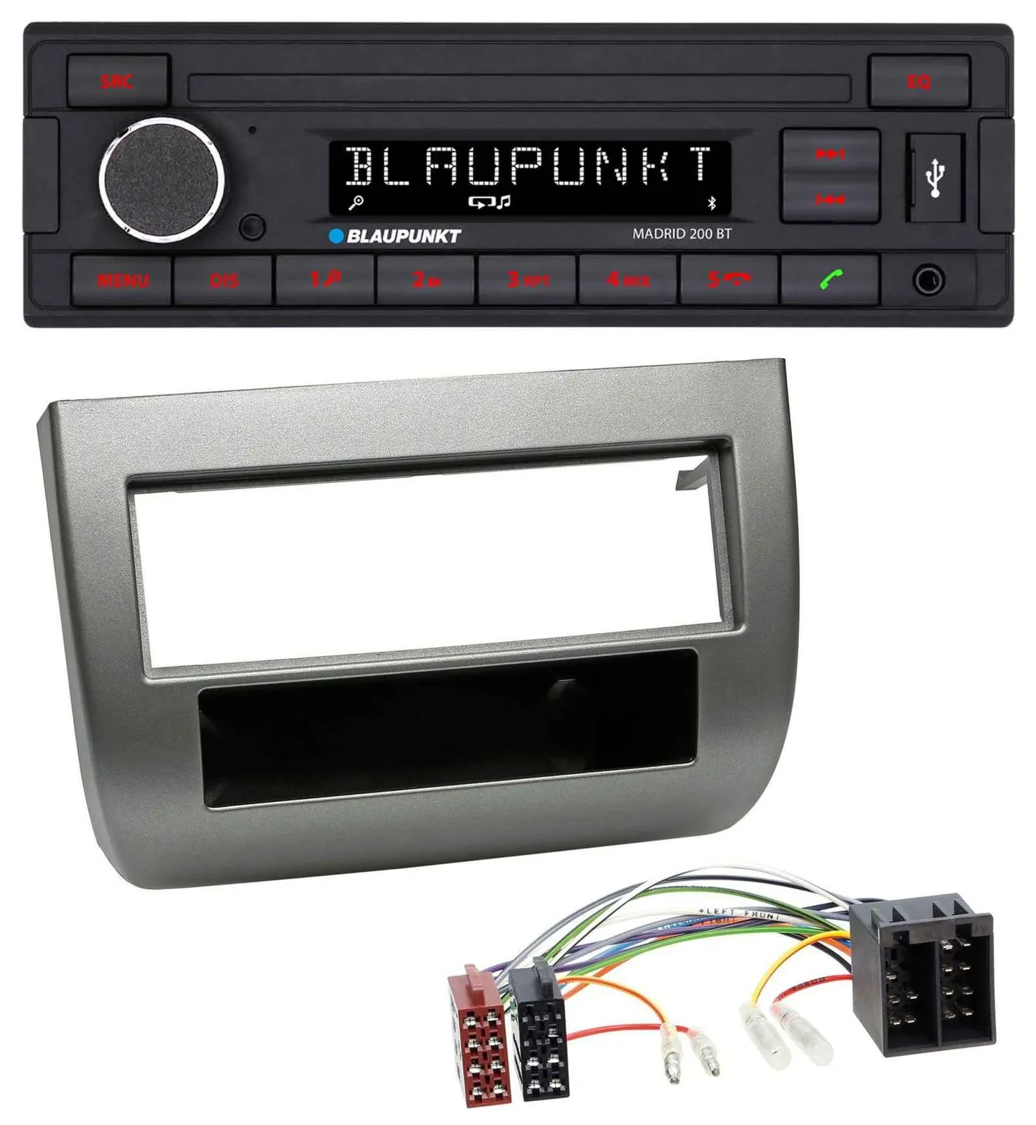 Blaupunkt USB AUX Bluetooth MP3 Autoradio für Lancia Y (843 03-11) anthrazit