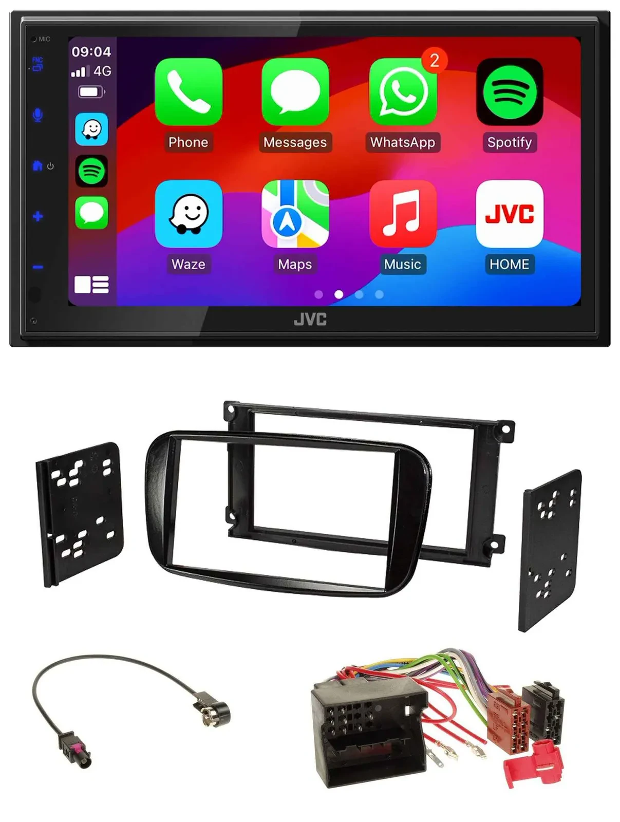 Автомагнитола для Ford C-Max/Focus/Galaxy (с 2007) JVC 2DIN Bluetooth MP3 DAB USB