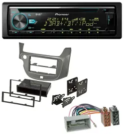 Pioneer DAB MP3 CD USB Bluetooth Autoradio für Honda Jazz (ab 2009) - silber