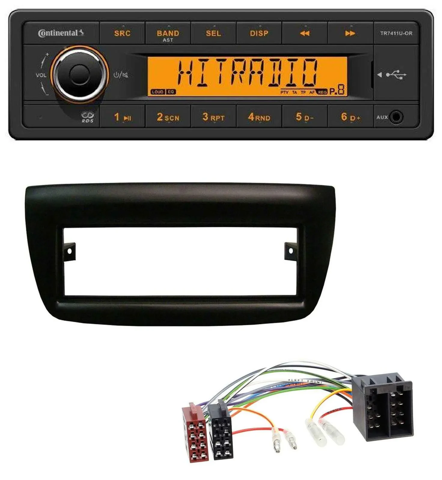 Автомагнитола для Fiat Doblo 2012–2015 и Opel Combo 2010–2015 Continental 1DIN USB, AUX, MP3