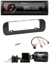 Автомагнитола Pioneer 1-DIN DAB USB для Fiat Panda 2012–2020 черный