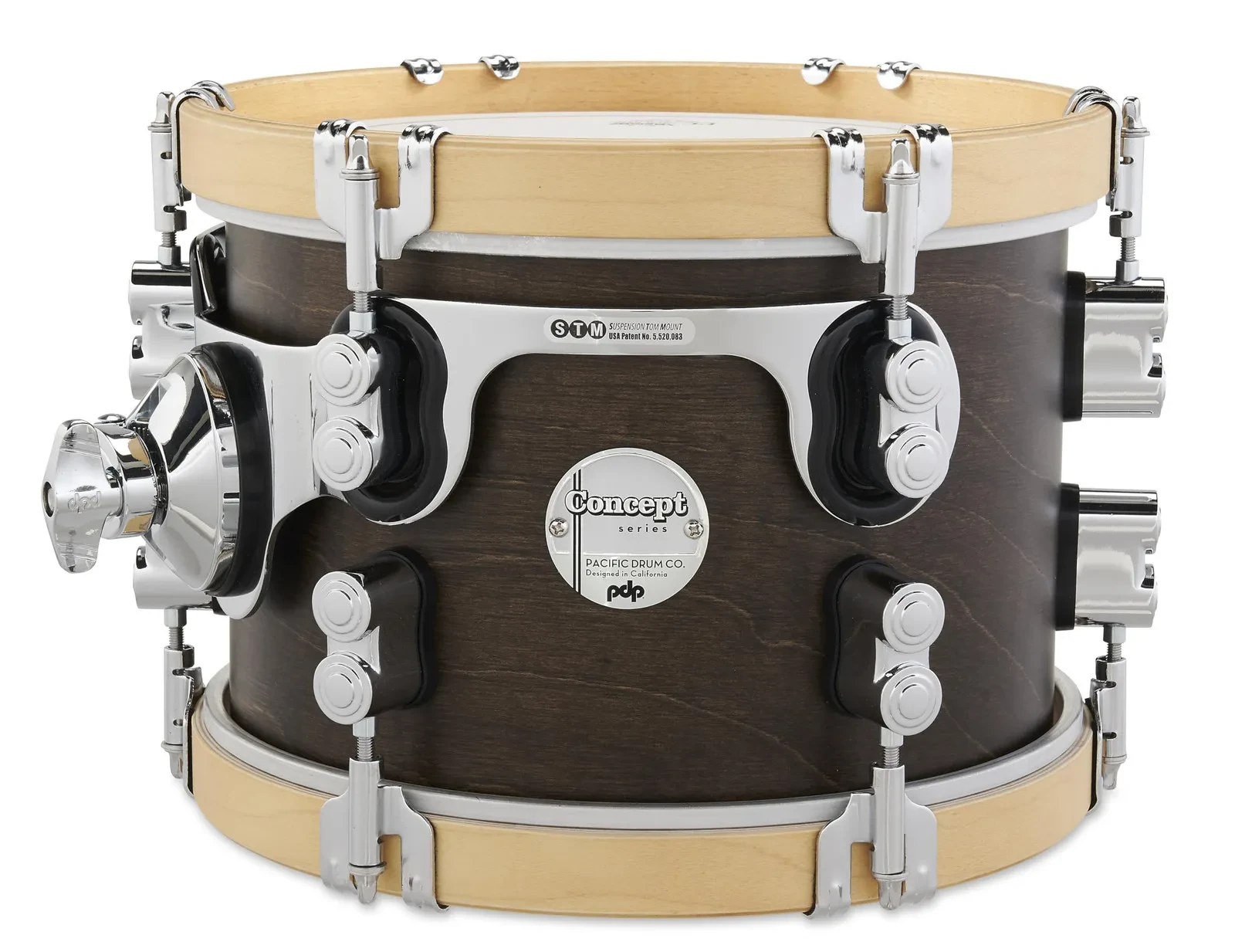 PDP By DW PDP, 7x10, Walnut/Natural Hoops Concept Classic Tom (PDCC0710STWN)