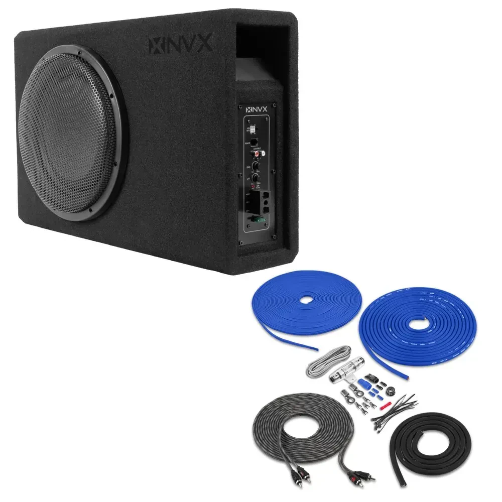 Сабвуфер активный для автомобиля NVX QB10SPA 10" 350W RMS, фазоинверторный (набор)