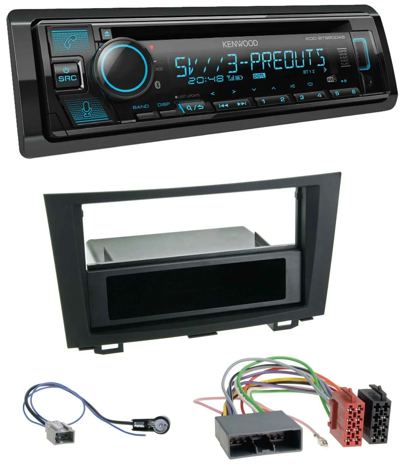 Kenwood Bluetooth USB CD MP3 DAB Autoradio für Honda CR-V (ab 2007)
