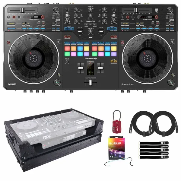 Pioneer DDJ-REV5 Scratch 2-Channel Rekordbox Serato DJ Controller w Black Cas...