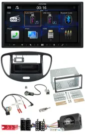 Alpine Bluetooth 2DIN Lenkrad DAB USB Autoradio für Hyundai i10 2009-2013 schwar