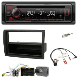 Автомагнитола для Citroen Jumper 2014–2021 Kenwood CD USB Bluetooth DAB, черная