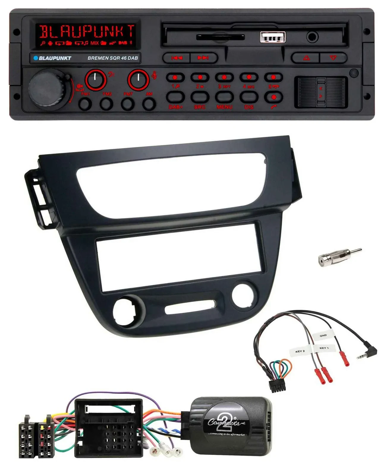 Blaupunkt SD Lenkrad USB Bluetooth DAB Autoradio für Renault Megane III 09-12 sc
