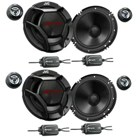 (2-Pairs) JVC CS-DR601C 240W 6.5" 2-Way Component Car Speakers