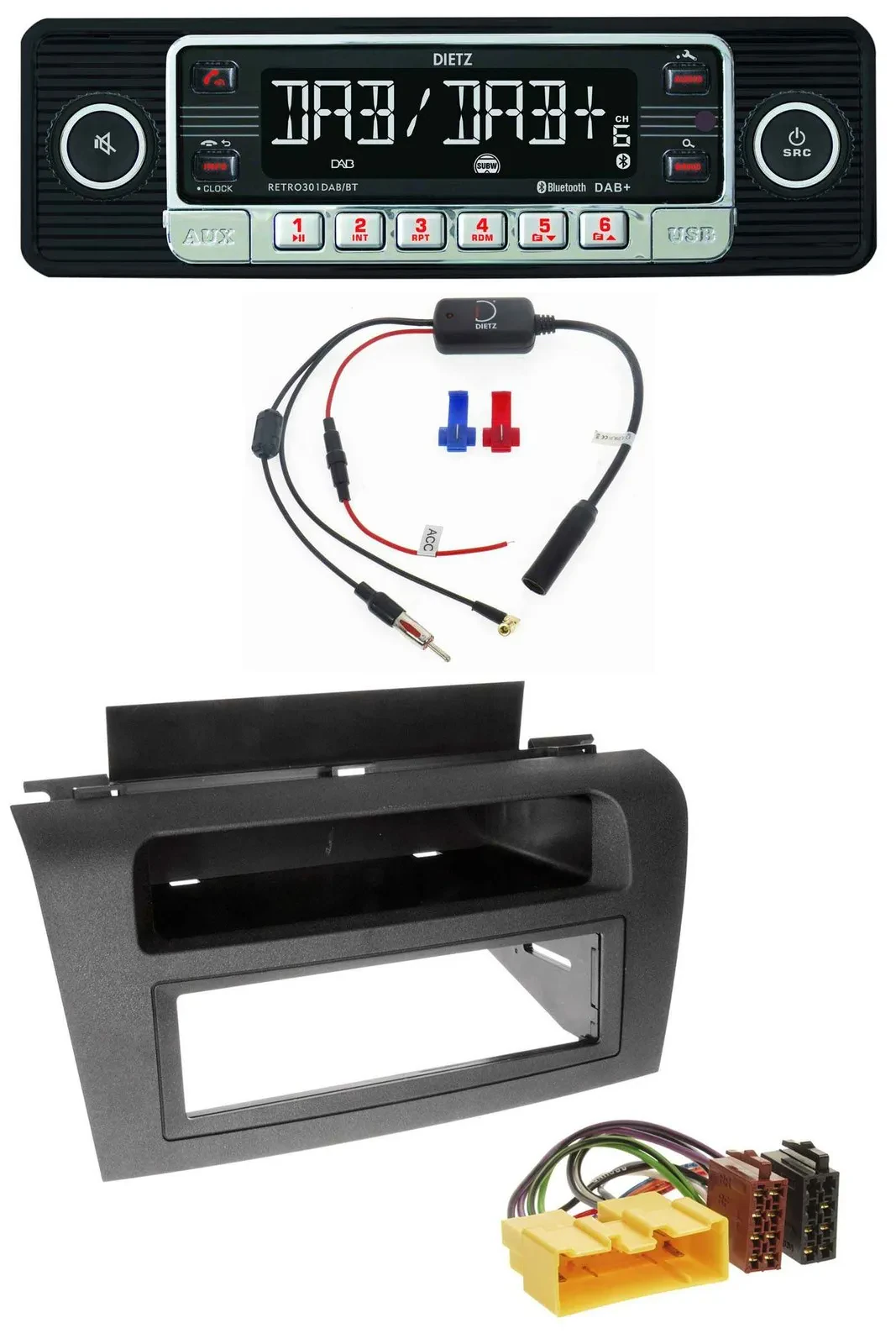 Автомагнитола для Mazda 3 (2004–2008) Dietz MP3, DAB, Bluetooth, USB