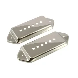 Allparts P-90 Metal Pickup Covers with Dog Ears, NICKEL, Set of 2