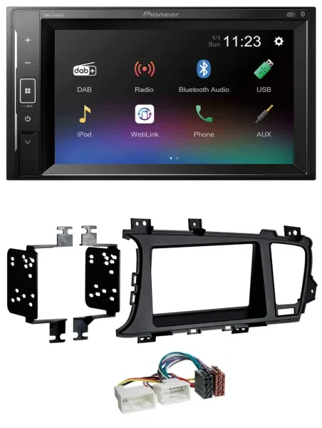 Pioneer DAB MP3 2DIN Bluetooth USB Autoradio für Kia Optima (ab 2012)